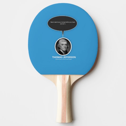 Raquette De Ping Pong Thomas Jefferson Ping Pong Paddle (Devant)