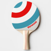 Raquette De Ping Pong Thunderbird Cercle Rayure avec Nom (Dos)