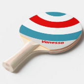 Raquette De Ping Pong Thunderbird Cercle Rayure avec Nom (Devant Angle)