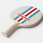 Raquette De Ping Pong Thunderbird Rayé avec Nom (Devant Angle)