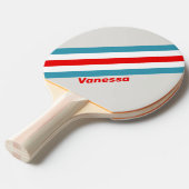 Raquette De Ping Pong Thunderbird Rayé avec Nom (Devant Angle)