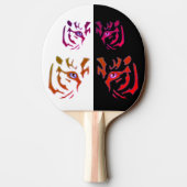 Raquette De Ping Pong Tiger face noir et blanc double face (Dos)