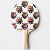 Raquette De Ping Pong Tiger Head Pattern Design - White   (Devant)