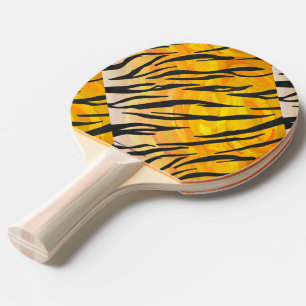 Raquette De Ping Pong Tiger noir et orange