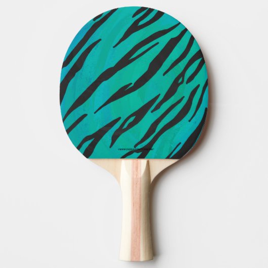 Raquette De Ping Pong Tiger noir et Turquoise (Devant)