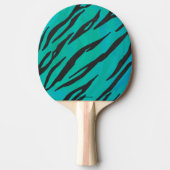 Raquette De Ping Pong Tiger noir et Turquoise (Devant)
