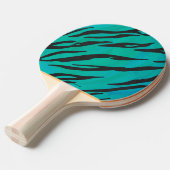 Raquette De Ping Pong Tiger noir et Turquoise (Devant Angle)