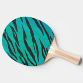 Raquette De Ping Pong Tiger noir et Turquoise (Côté)