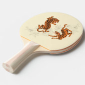Raquette De Ping Pong Tigres En Fleurs De Cerisiers (Devant Angle)