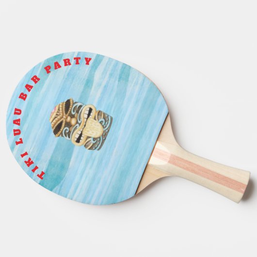 Raquette De Ping Pong tiki luau tropical island beach (Côté)