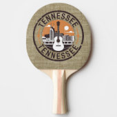 Raquette De Ping Pong Timbre de voyage Rustique Retro Tennessee (Devant)