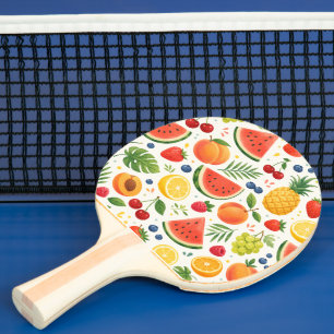 Raquette De Ping Pong Tissu à motif de fruits d'été Pastèque tropicale
