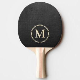 Raquette De Ping Pong Toile noire monogramme