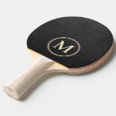 Raquette De Ping Pong Toile noire monogramme (Devant Angle)