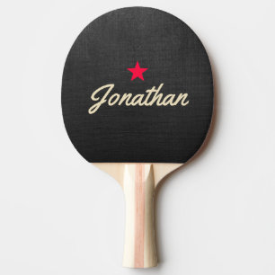 Raquette De Ping Pong Toile noire vintage étoile signature