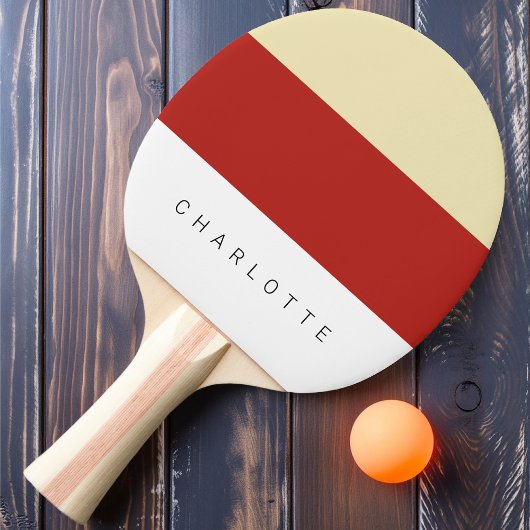 Raquette De Ping Pong Tomate Moderne Trois Tons avec Nom