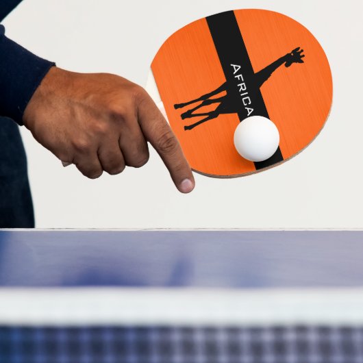Raquette De Ping Pong Tone, orange et noir, girafe (Insitu)