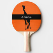 Raquette De Ping Pong Tone, orange et noir, girafe (Devant)