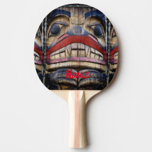 Raquette De Ping Pong Tonnerre à visage totem