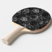 Raquette De Ping Pong Tons de gris floral (Devant Angle)