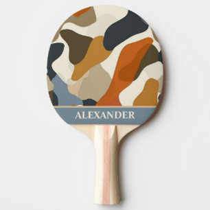 Raquette De Ping Pong Tons de terre abstraits personnalisés