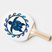 Raquette De Ping Pong Tortue tribale bleue Sun (Côté)