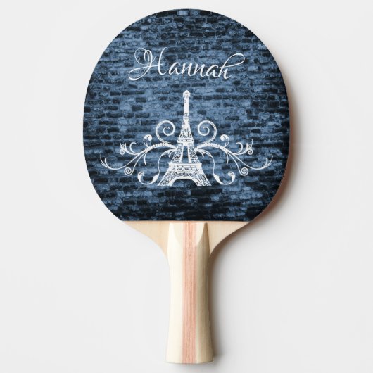 Raquette De Ping Pong Tour Eiffel Bleu Ping Pong Paddle (Devant)