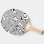 Raquette De Ping Pong Tourbillon blanc noir Conception abstraite (Côté)