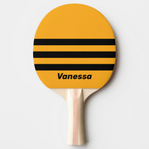 Raquette De Ping Pong Tournesol Rétro Fou Trois Bandes Horizontales avec