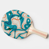 Raquette De Ping Pong Tourquoise et perruques rouges (Côté)