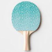 Raquette De Ping Pong Tourquoise Leopard Patters (Devant)
