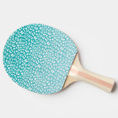 Raquette De Ping Pong Tourquoise Leopard Patters (Côté)