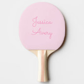 Raquette De Ping Pong Tout nom | Cute rose Cursive (Dos)