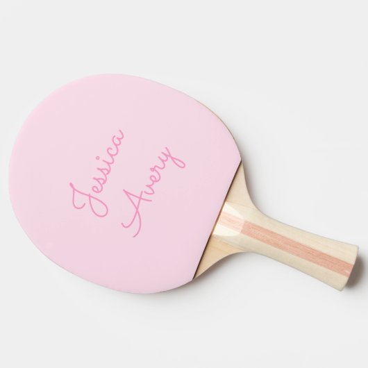 Raquette De Ping Pong Tout nom | Cute rose Cursive (Côté)