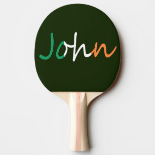 Raquette De Ping Pong Tout nom figurant sur le drapeau irlandais %