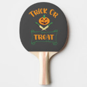 Raquette De Ping Pong Tracer ou traiter les os croisés Halloween visage  (Devant)
