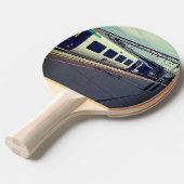 Raquette De Ping Pong Train bleu et blanc (Devant Angle)