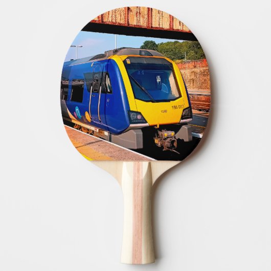 Raquette De Ping Pong Train jaune et bleu (Devant)
