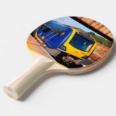 Raquette De Ping Pong Train jaune et bleu (Devant Angle)