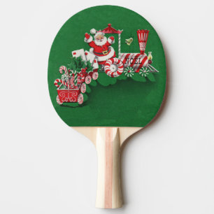 Raquette De Ping Pong Train vintage de sucrerie de menthe poivrée du