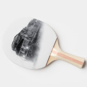 Raquette De Ping Pong Trains de train noir et blanc (Côté)