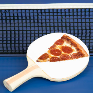 Raquette De Ping Pong tranche de pizza pepperoni classique de SlipperyJo