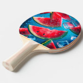 Raquette De Ping Pong Tranches de pastèque vibrantes sous l'eau - Rafraî (Devant Angle)