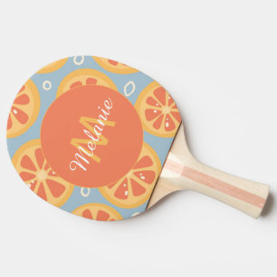 Raquette De Ping Pong Tranches d'orange Citrus Moderne Gras Personnalisé