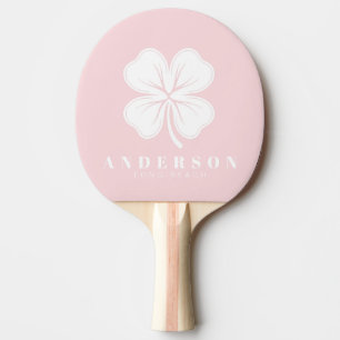 Raquette De Ping Pong Trèfle à quatre feuilles Rose pâle de style milieu