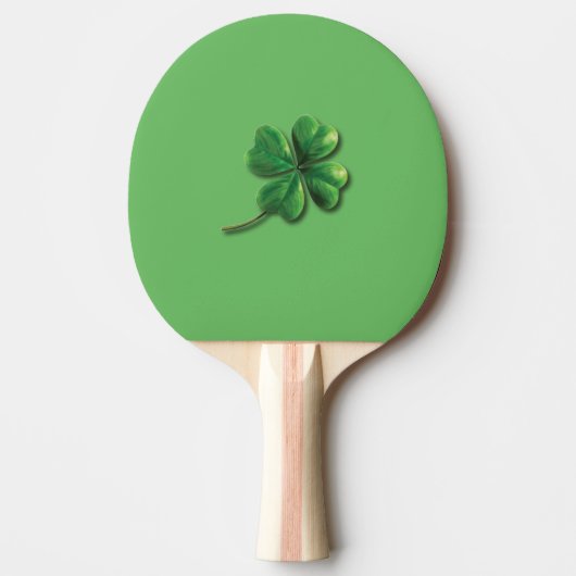 Raquette De Ping Pong Trèfle Irlandais Vert Moderne (Devant)