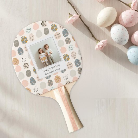 Raquette De Ping Pong Trendy Pastel Easter Photo Paddle | Personalized