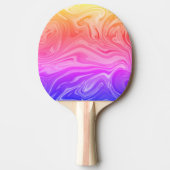 Raquette De Ping Pong Trendy Purple Red Yellow Abstract (Devant)