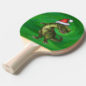 Raquette De Ping Pong TRex à Santa Hat sur Green (Devant Angle)