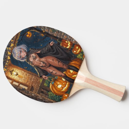 Raquette De Ping Pong Trick ou le traitement, Brave Halloween Costume Gi (Côté)